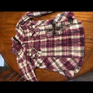 Rock and roll button down shirt